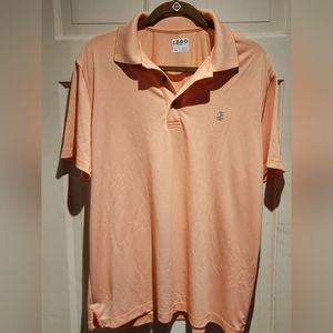 IZOD Orange with White Strips Golf Polo Shirt